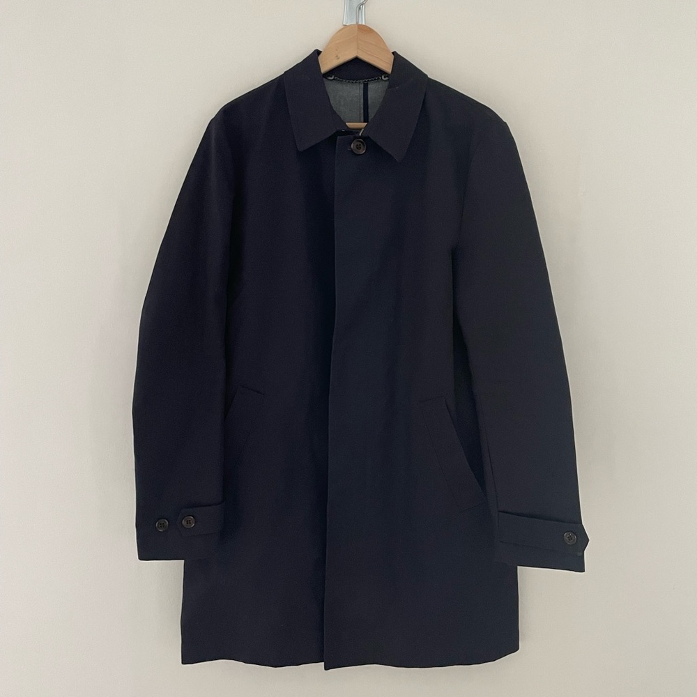 John Lewis Men’s Mac Raincoat - Small - Navy Blue